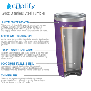 There is no Better Friend than a Sister on Purple 20 oz Stainless Steel Ringneck Tumbler