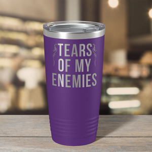Tears of my Enemies on Purple 20 oz Stainless Steel Ringneck Tumbler