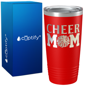 Cheer Mom Pom Pom on 20oz Tumbler