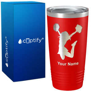 Personalized Cheerleader on 20oz Tumbler