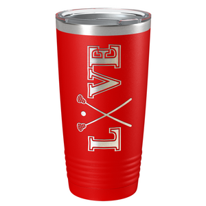 Lacrosse Love Laser Engraved on Stainless Steel Lacrosse Tumbler