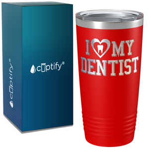 I Heart my Dentist on Dentist 20oz Tumbler