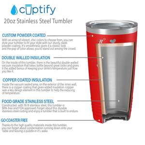 There is no Better Friend than a Sister on Red 20 oz Stainless Steel Ringneck Tumbler