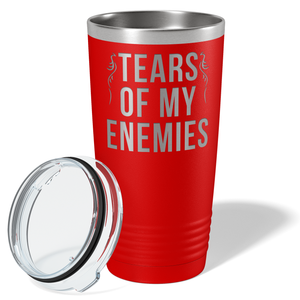 Tears of my Enemies on Red 20 oz Stainless Steel Ringneck Tumbler