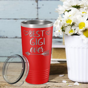 Best Gigi Ever on Red 20 oz Stainless Steel Ringneck Tumbler