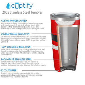 Santa Suit on Red Christmas 20oz Tumbler