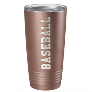 Baseball Laser Engraved on Stainless Steel Baseball Tumbler