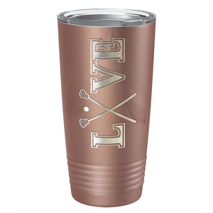 Lacrosse Love Laser Engraved on Stainless Steel Lacrosse Tumbler