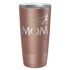 Cross Country Mom Laser Engraved on Stainless Steel Cross Country Tumbler