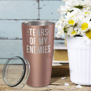Tears of my Enemies on Rose Gold 20 oz Stainless Steel Ringneck Tumbler