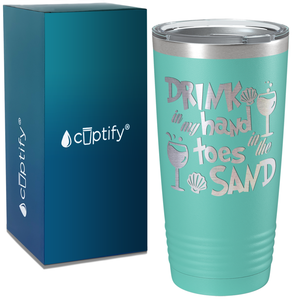 Drink in my Hand Toes in the Sand 20oz Tumbler