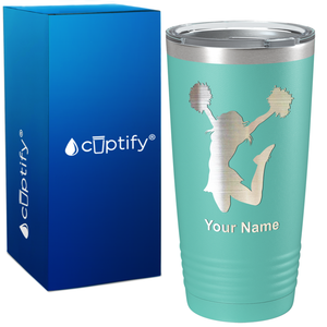 Personalized Cheerleader on 20oz Tumbler