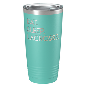 Eat Sleep Lacrosse Laser Engraved on Stainless Steel Lacrosse Tumbler