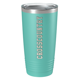 Cross Country Laser Engraved on Stainless Steel Cross Country Tumbler