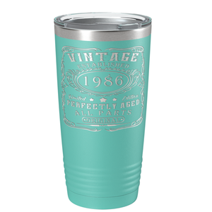 1986 Vintage Perfectly Aged 35th on Stainless Steel Tumbler