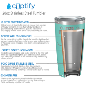 You Look Like I Need Drink on Seafoam 20 oz Stainless Steel Ringneck Tumbler