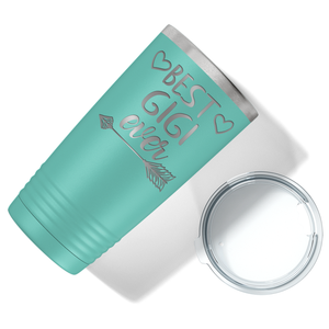 Best Gigi Ever on Seafoam 20 oz Stainless Steel Ringneck Tumbler