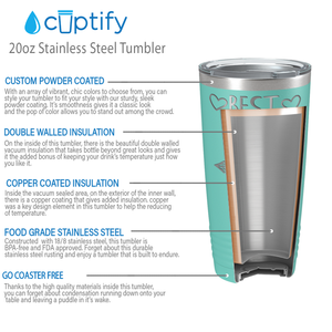 Best Gigi Ever on Seafoam 20 oz Stainless Steel Ringneck Tumbler