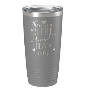 There is no Better Friend than a Sister on Slate 20 oz Stainless Steel Ringneck Tumbler