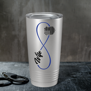 Police Wife Infinity Long 20oz Stainless Tumbler