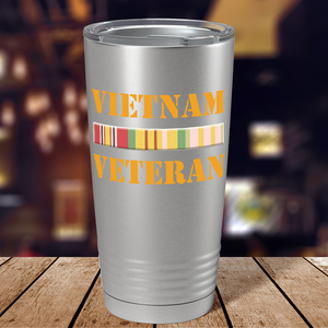 Vietnam Veteran on Stainless 20 oz Stainless Steel Tumbler