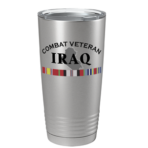 Combat Veteran Iraq on Stainless 20 oz Stainless Steel Tumbler