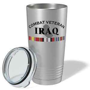 Combat Veteran Iraq on Stainless 20 oz Stainless Steel Tumbler