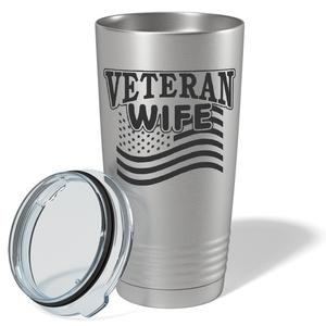 Veteran Wife on Stainless 20 oz Stainless Steel Tumbler