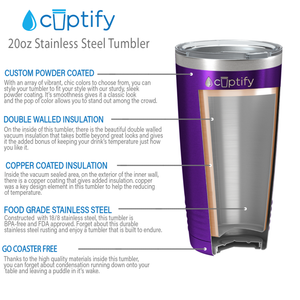 Purple Translucent 20oz Tumbler