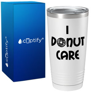 I Donut Care on White Donut 20oz Tumbler
