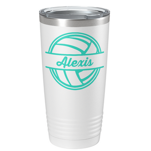 Personalized Volleyball on Stainless Steel Volleyball Tumbler