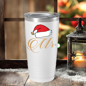 Mr Clause on White Christmas 20oz Tumbler