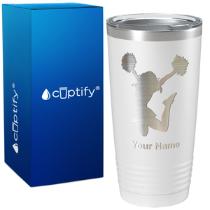Personalized Cheerleader on 20oz Tumbler