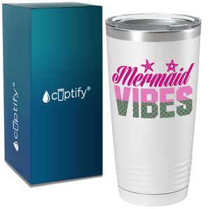 Mermaid Vibes on White Mermaid 20oz Tumbler