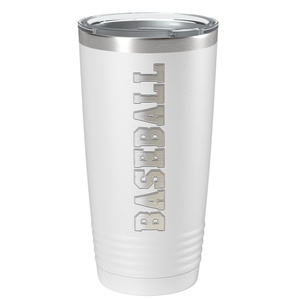 Baseball Laser Engraved on Stainless Steel Baseball Tumbler
