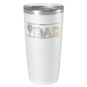 Golf Dad with Golf Ball Laser Engraved on Stainless Steel Golf Tumbler