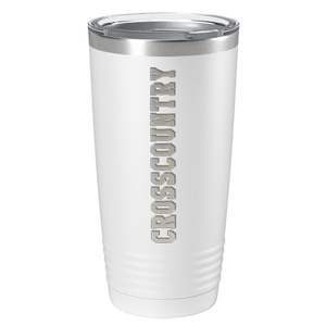 Cross Country Laser Engraved on Stainless Steel Cross Country Tumbler