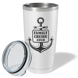 Family Cruise on White 20 oz Stainless Steel Tumbler