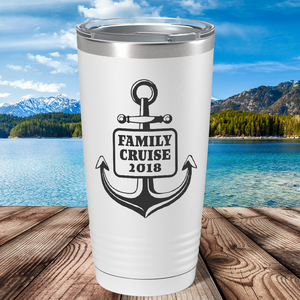 Family Cruise on White 20 oz Stainless Steel Tumbler