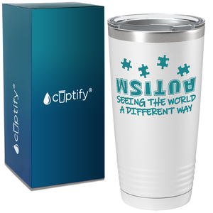 Autism Seeing the World in a Different Way on Autism 20oz Tumbler