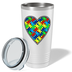 Autism Awareness Heart on Autism 20oz Tumbler