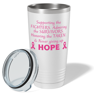 Supporting the Fighters on White 20oz Tumbler