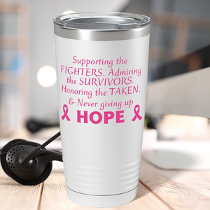 Supporting the Fighters on White 20oz Tumbler