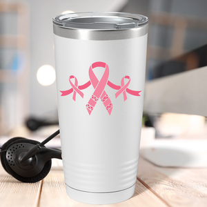 Cancer Ribbons on White 20oz Tumbler