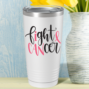 Fight Cancer on White 20oz Tumbler