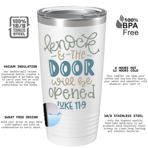 Luke 11-9 on Bible Verse 20oz Tumbler