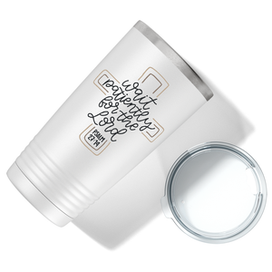 Psalm 27-14 on Bible Verse 20oz Tumbler