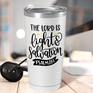 Psalm 27-1 on Bible Verse 20oz Tumbler