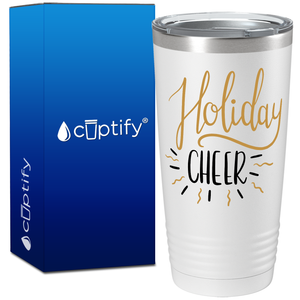 Holiday Cheer on White Christmas 20oz Tumbler