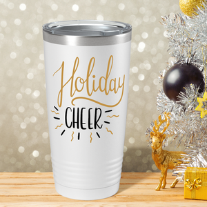 Holiday Cheer on White Christmas 20oz Tumbler